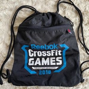 Official Reebok CrossFit Games 2018 Drawstring Unisex Gym Backpack, Black & Blue